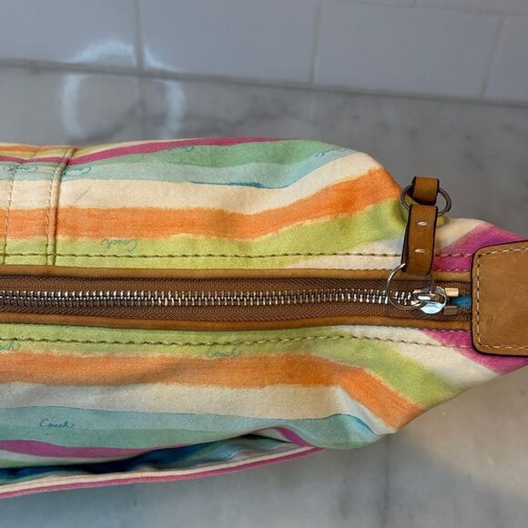 Coach Y2K Hampton Pastels Watercolor Stripe Hobo Shoulder Bag - Picture 10 of 16